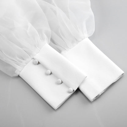 Elegante Witte Bodycon Jurk met V-Hals - Autumn Winter Collection