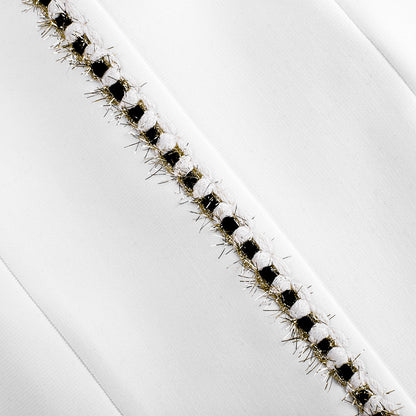 Elegante Witte Bodycon Jurk met V-Hals - Autumn Winter Collection