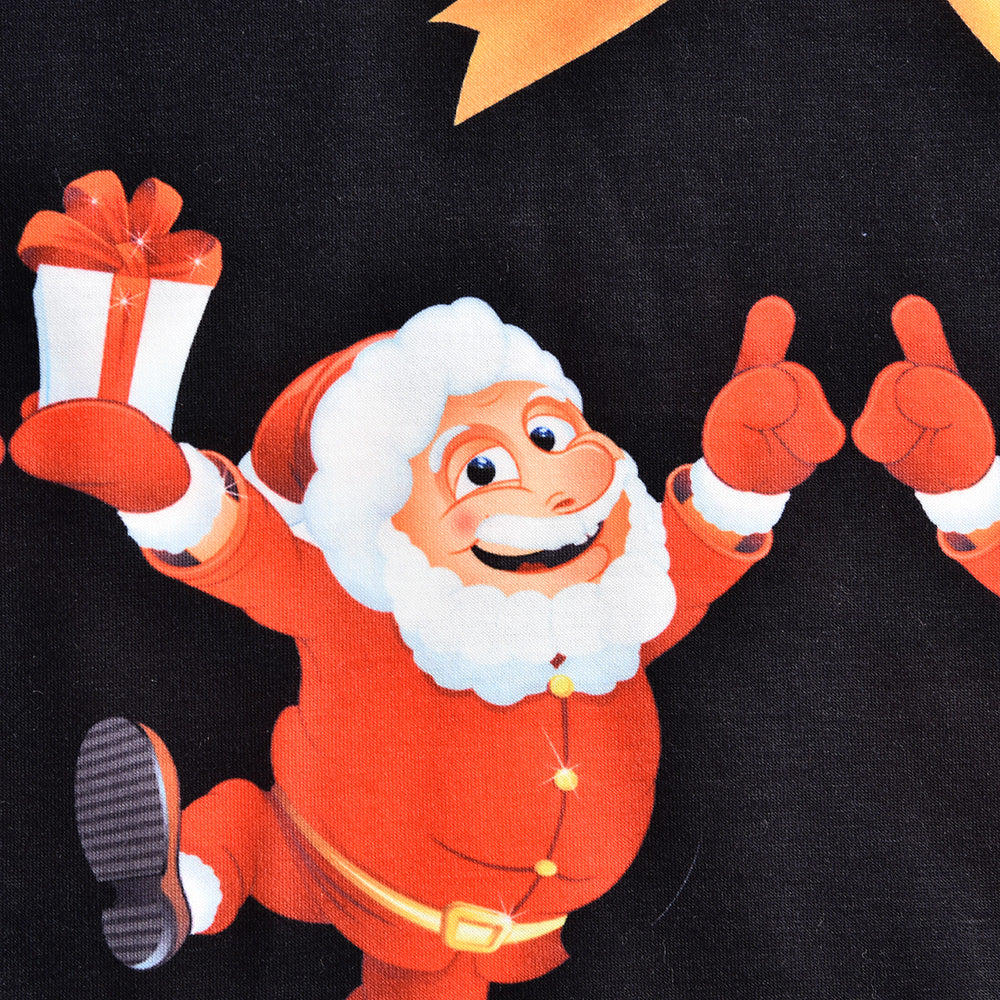 Urban Leisure Kerstjurk - Lange Mouw A-Lijn Print Jurk