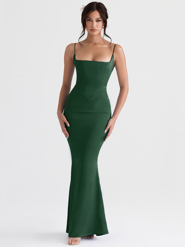 European and American sexy sling dress cross