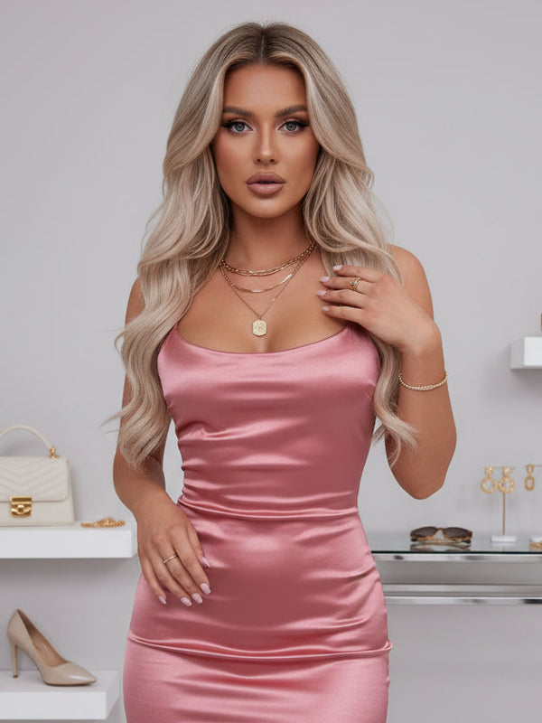 Satijnen Sling Jurk - Elegante Avondjurk