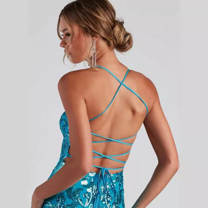 Glamorous One-Shoulder Pailletten Avondjurk