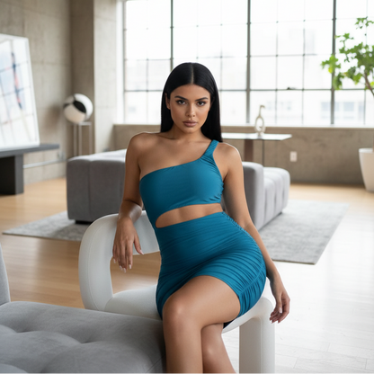 Blauw dress Tokyo - Midden-Oosters model