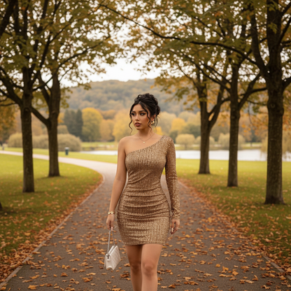 Crossbody jurk - park wandeling