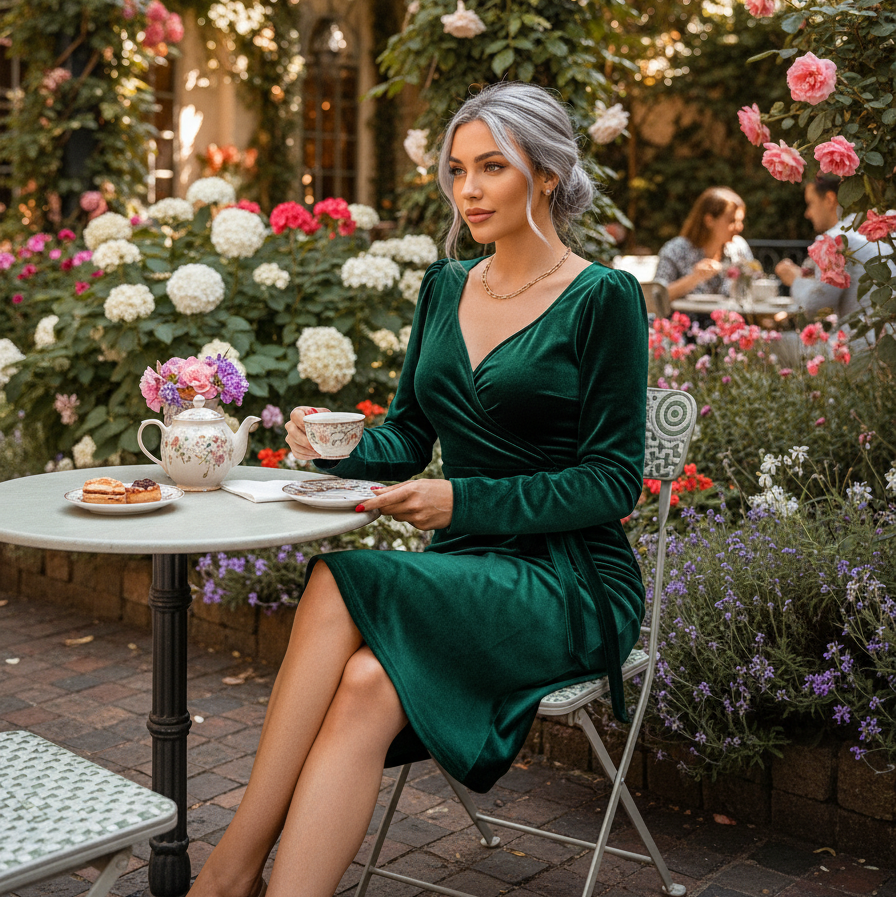 Groene jurk - Garden Terrace