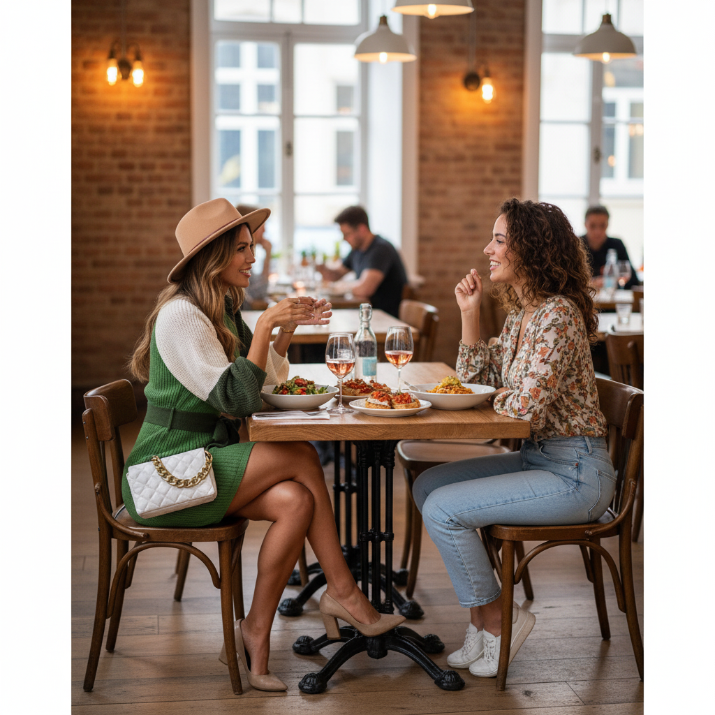 Casual Gebreide Jurk met Kleurcontrast