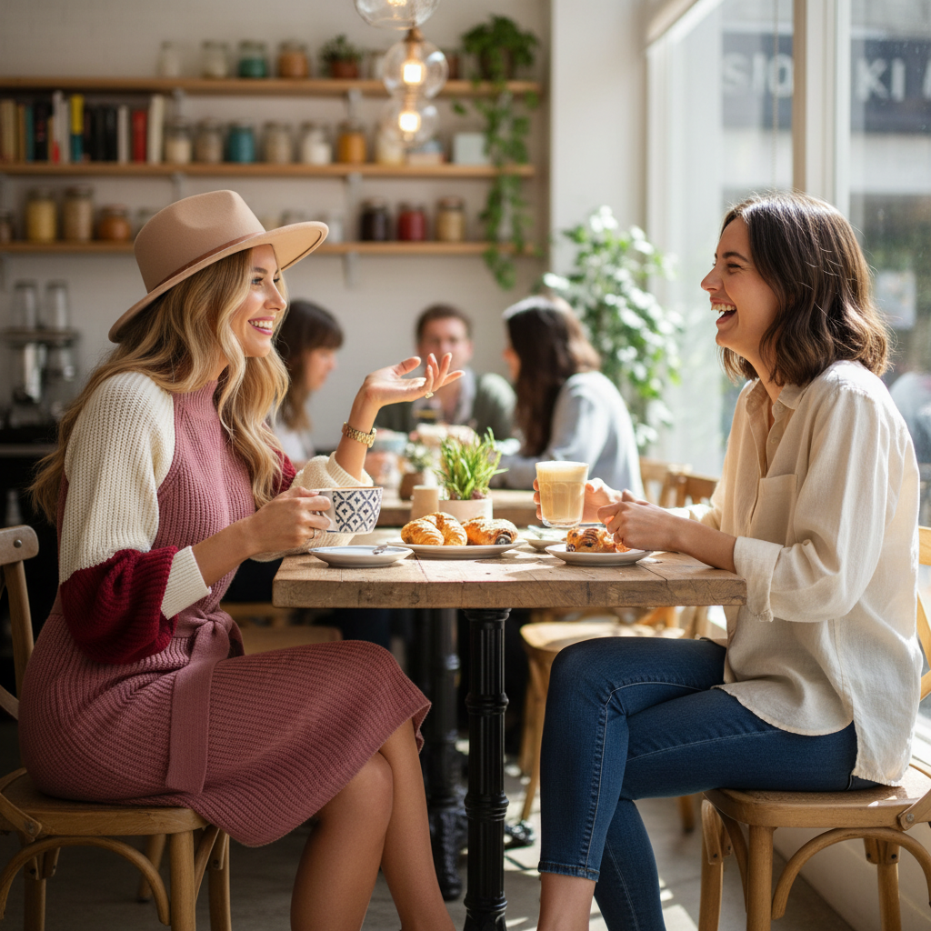 Casual Gebreide Jurk met Kleurcontrast