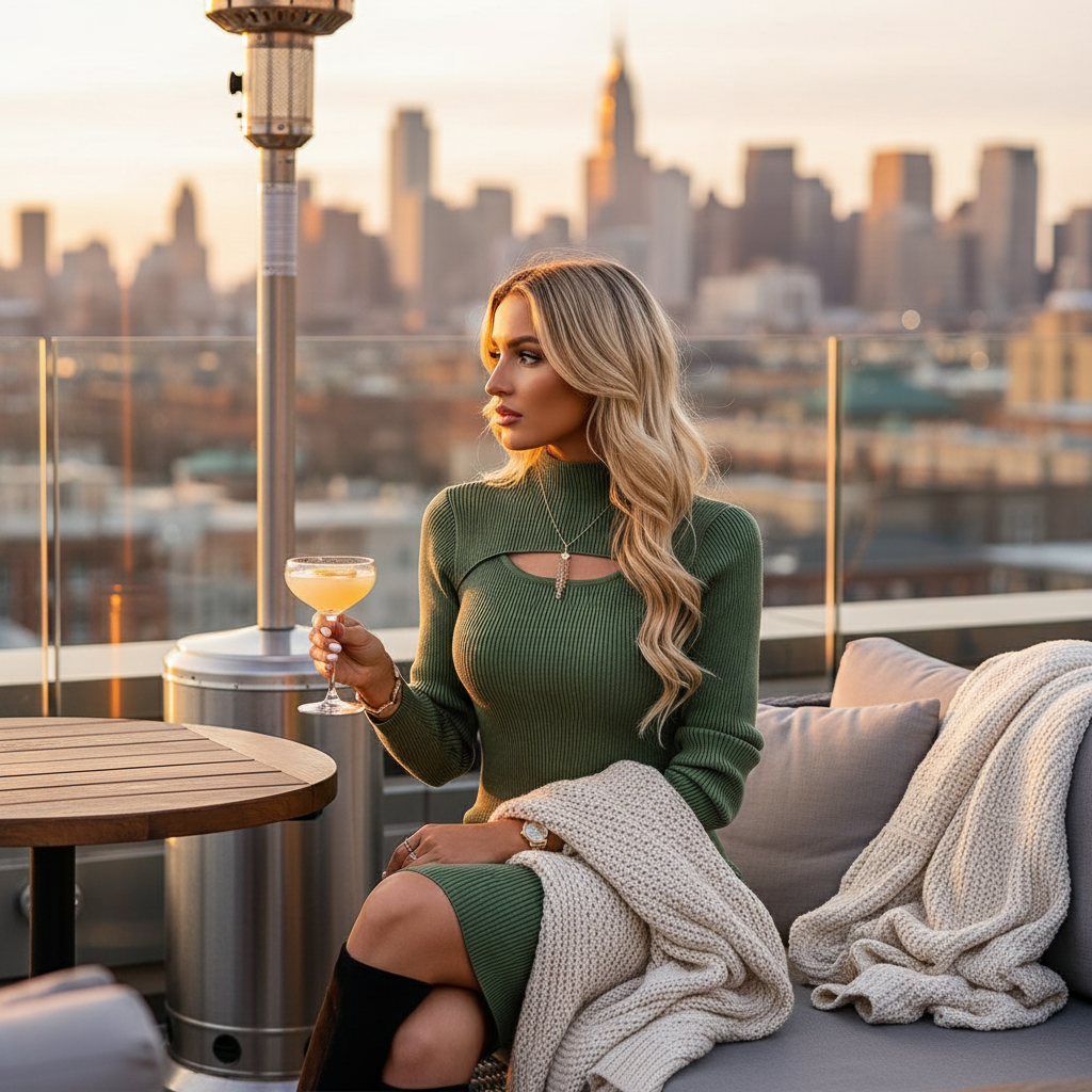 Knitwear jurk - rooftop bar