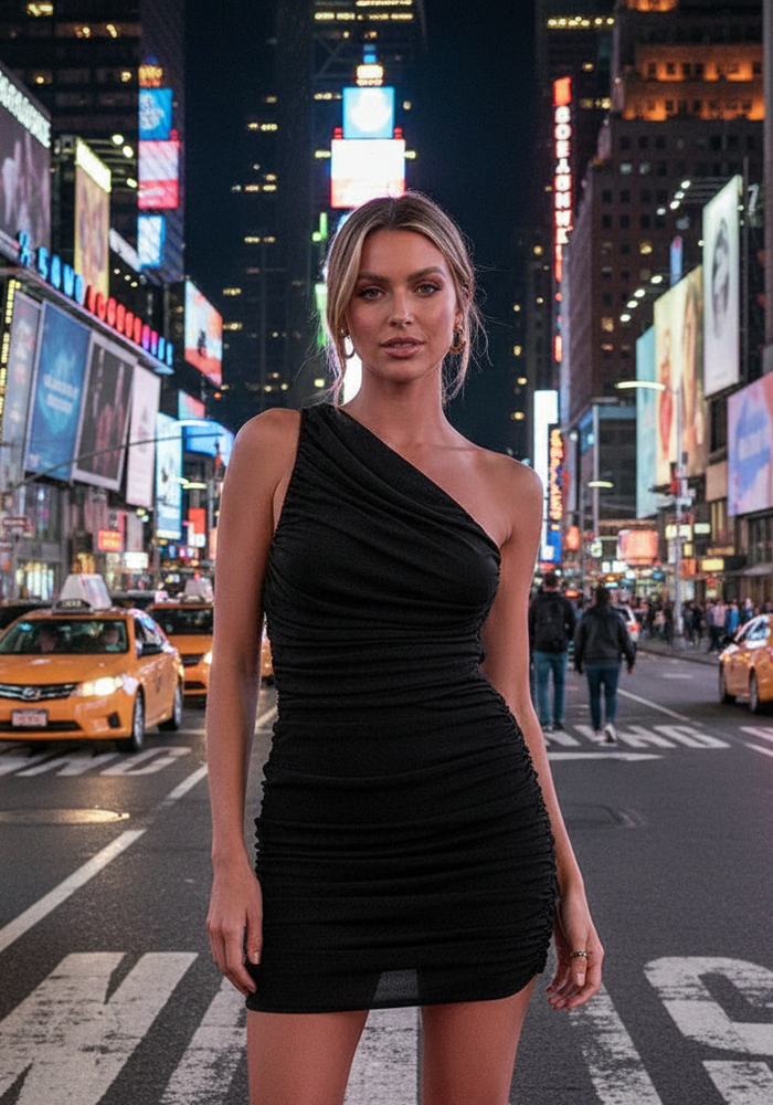 Elegante Tight Chiffon Jurk - Basic Gown